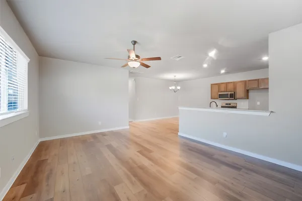 a view of a livingroom with a furniture