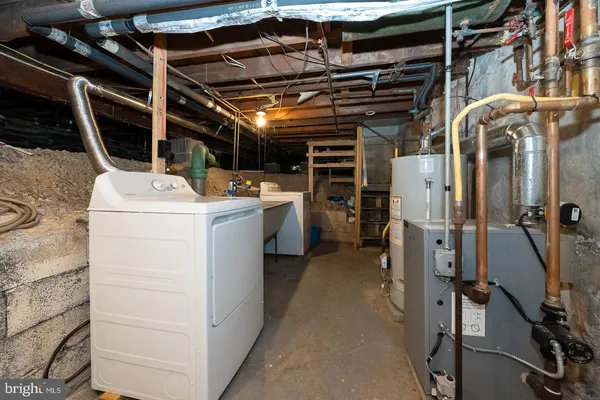 a view of storage and utility room