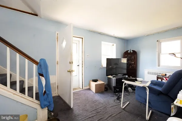 a room with furniture