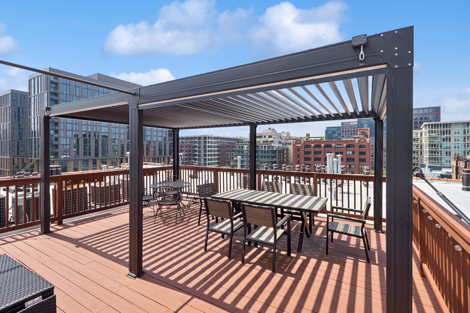 23 North Green Street, Unit 504 Chicago, IL 60607 - Photo 27 of 30 a view of a balcony with dining area