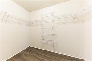 805 Chiselpoint Cove Round Rock, TX 78681 - Photo 10 of 38 Walk in closet with dark wood-type flooring