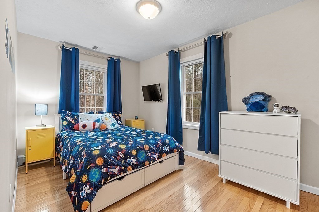 41 Willard Road Ashburnham, MA 01430 - Photo 25 of 42 a bedroom with a bed and large windows
