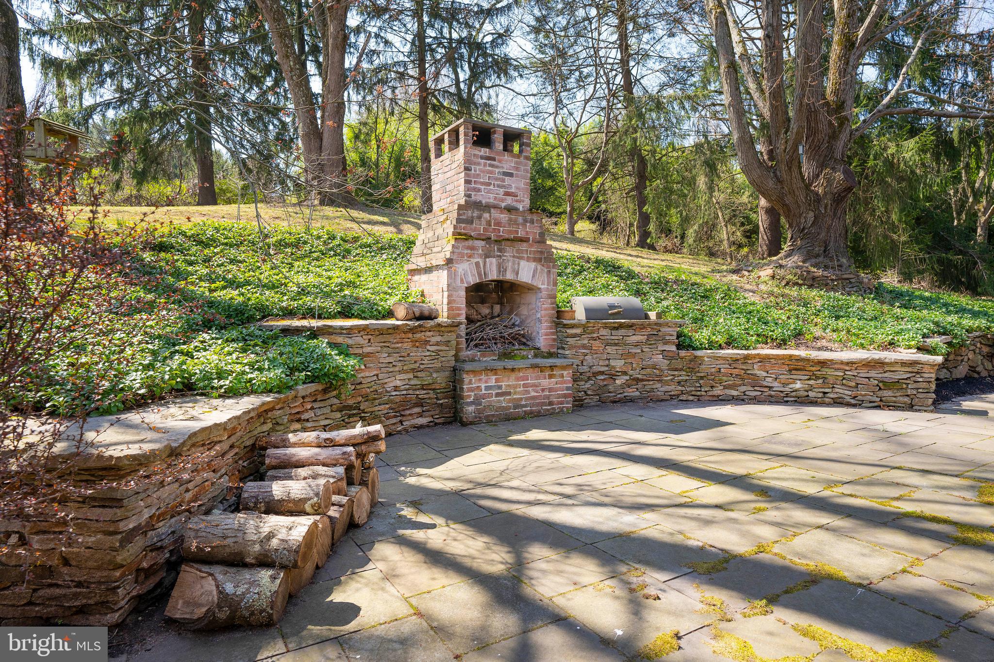 358 Ring Road Chadds Ford, PA 19317 - Photo 55 of 78 Custom brick and stone fireplace