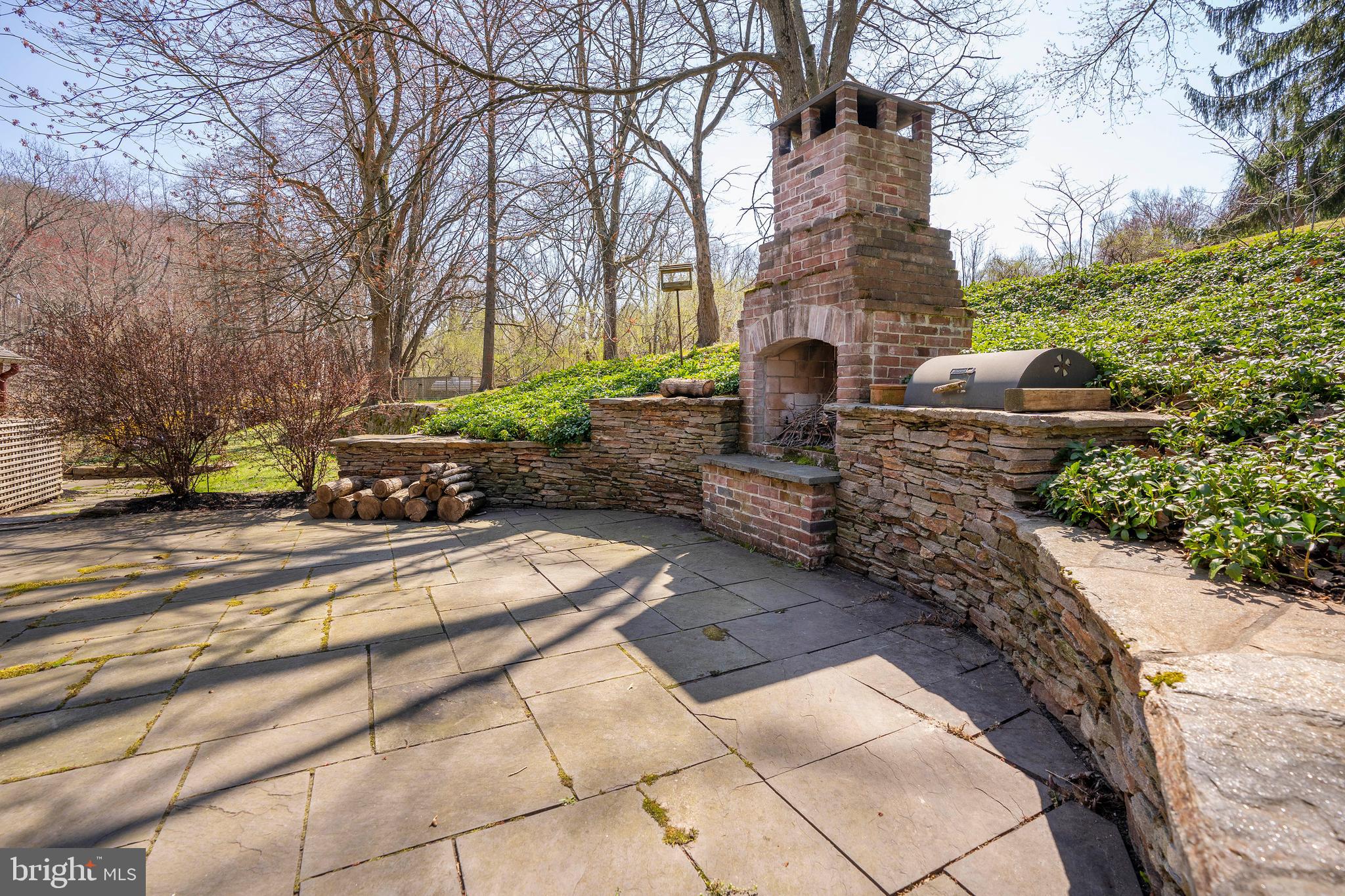 358 Ring Road Chadds Ford, PA 19317 - Photo 56 of 78 Outdoor fireplace and built-in grrill