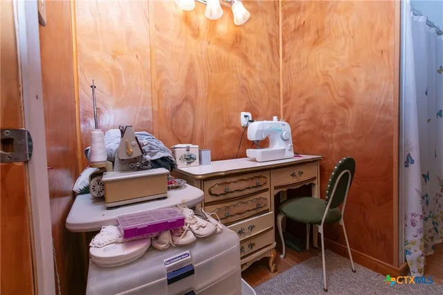 a view of a porch with furniture