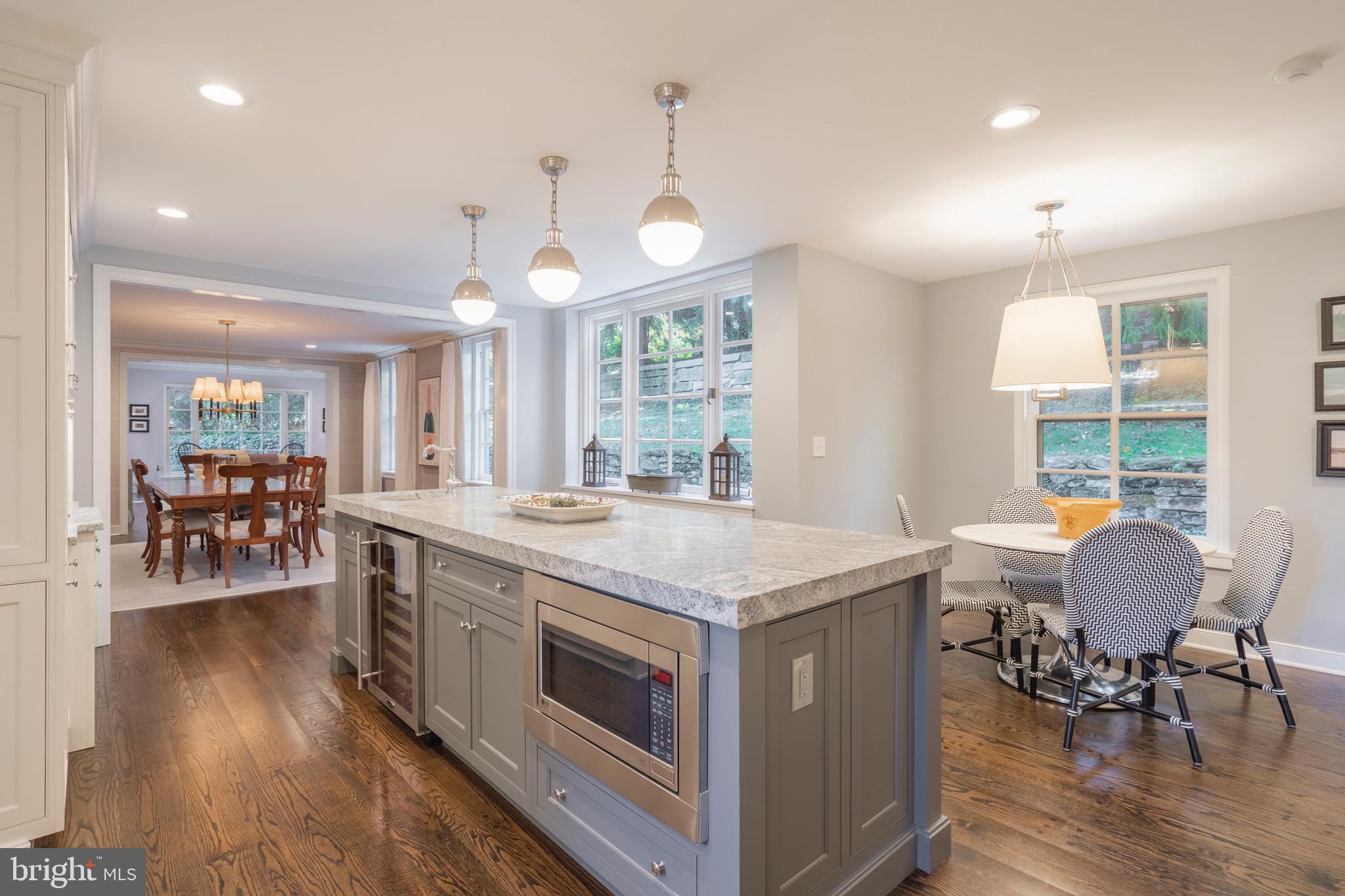 445 Caversham Road Bryn Mawr, PA 19010 - Photo 11 of 39 Kitchen island and nearby breakfast room.