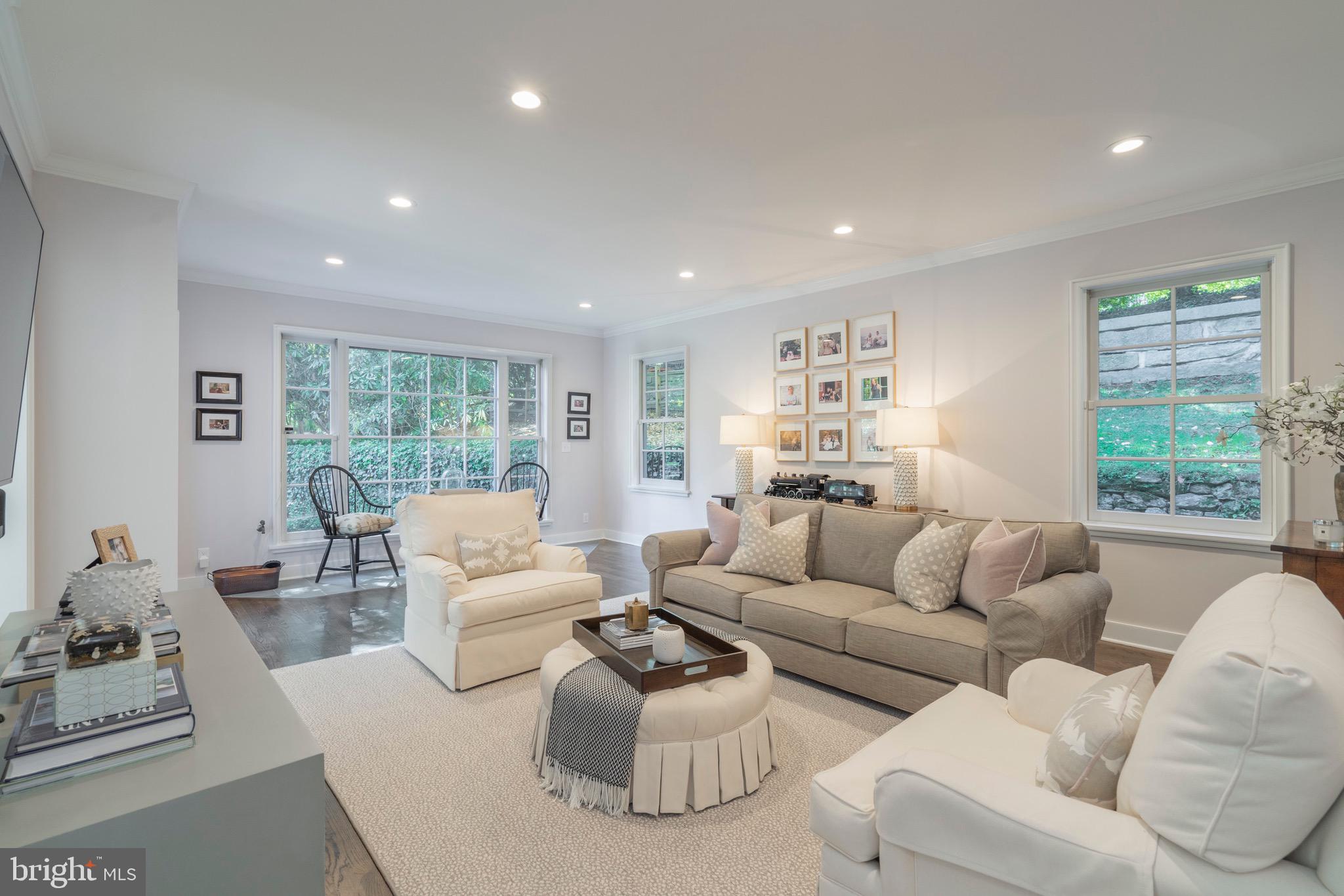 445 Caversham Road Bryn Mawr, PA 19010 - Photo 15 of 39 Family room with views of the pool.