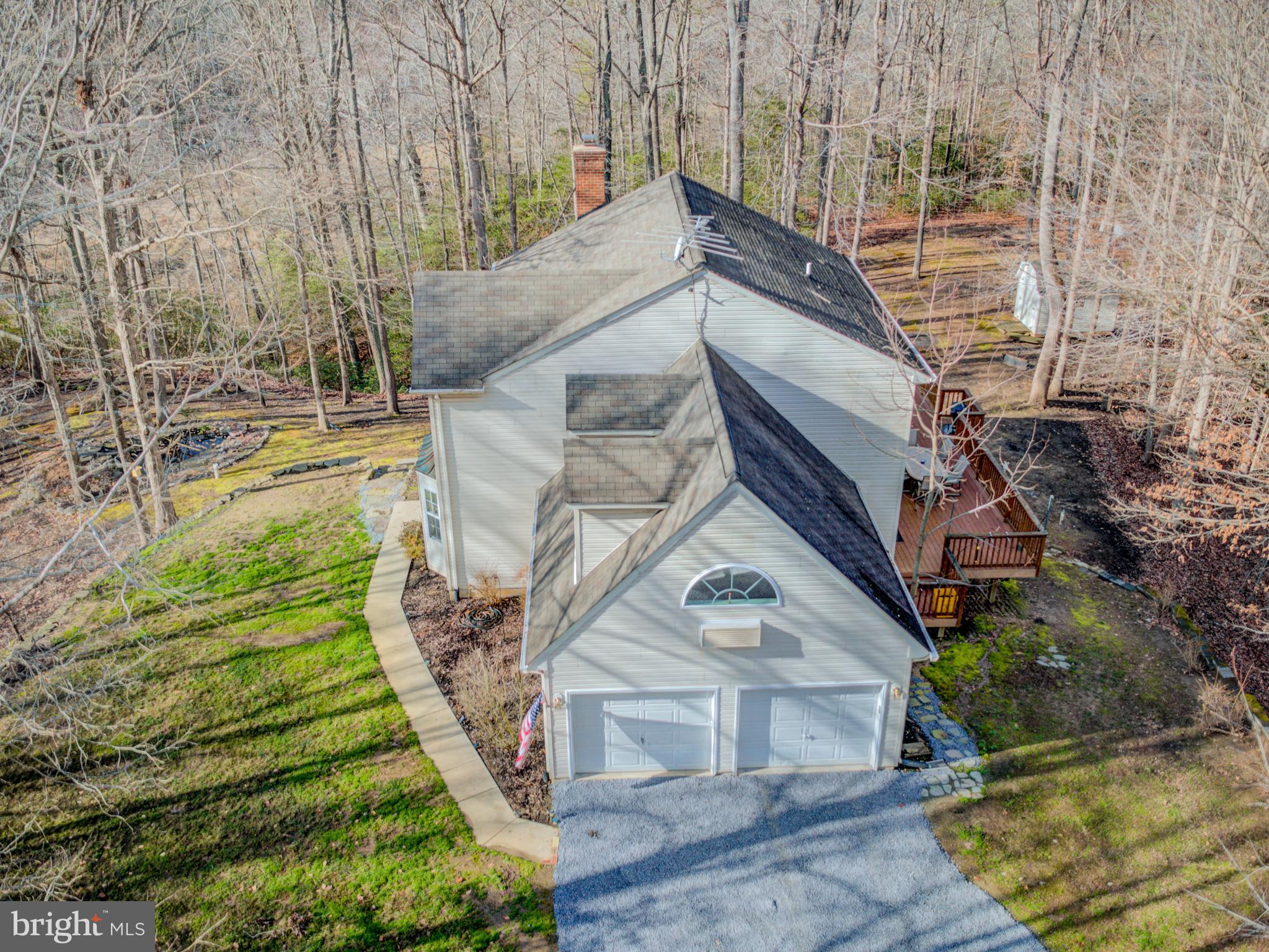 385 Ball Road St. Leonard, MD 20685 - Photo 26 of 52 Aerial view - Driveway and House
