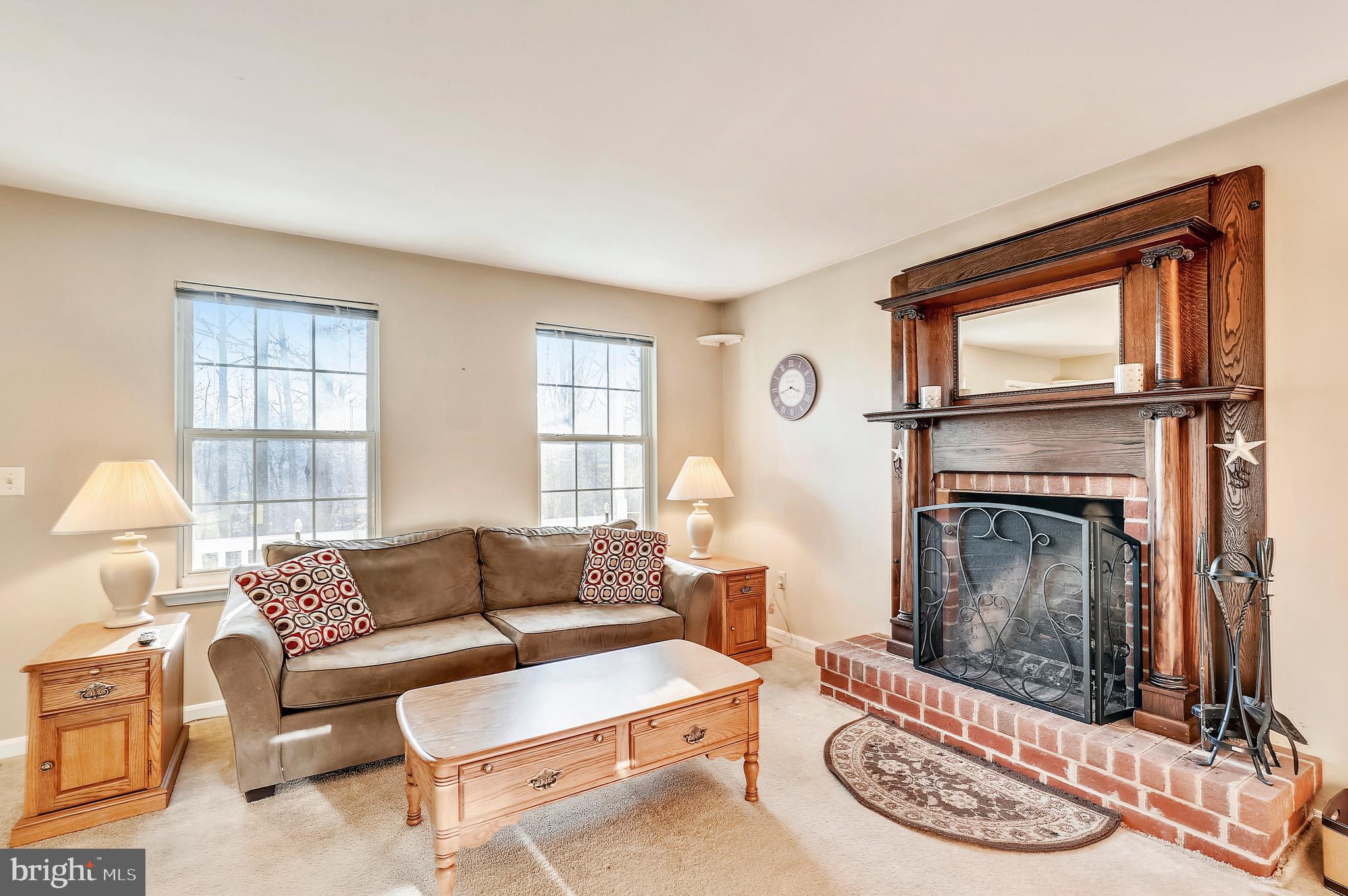 385 Ball Road St. Leonard, MD 20685 - Photo 28 of 52 Brick Fireplace with mantel