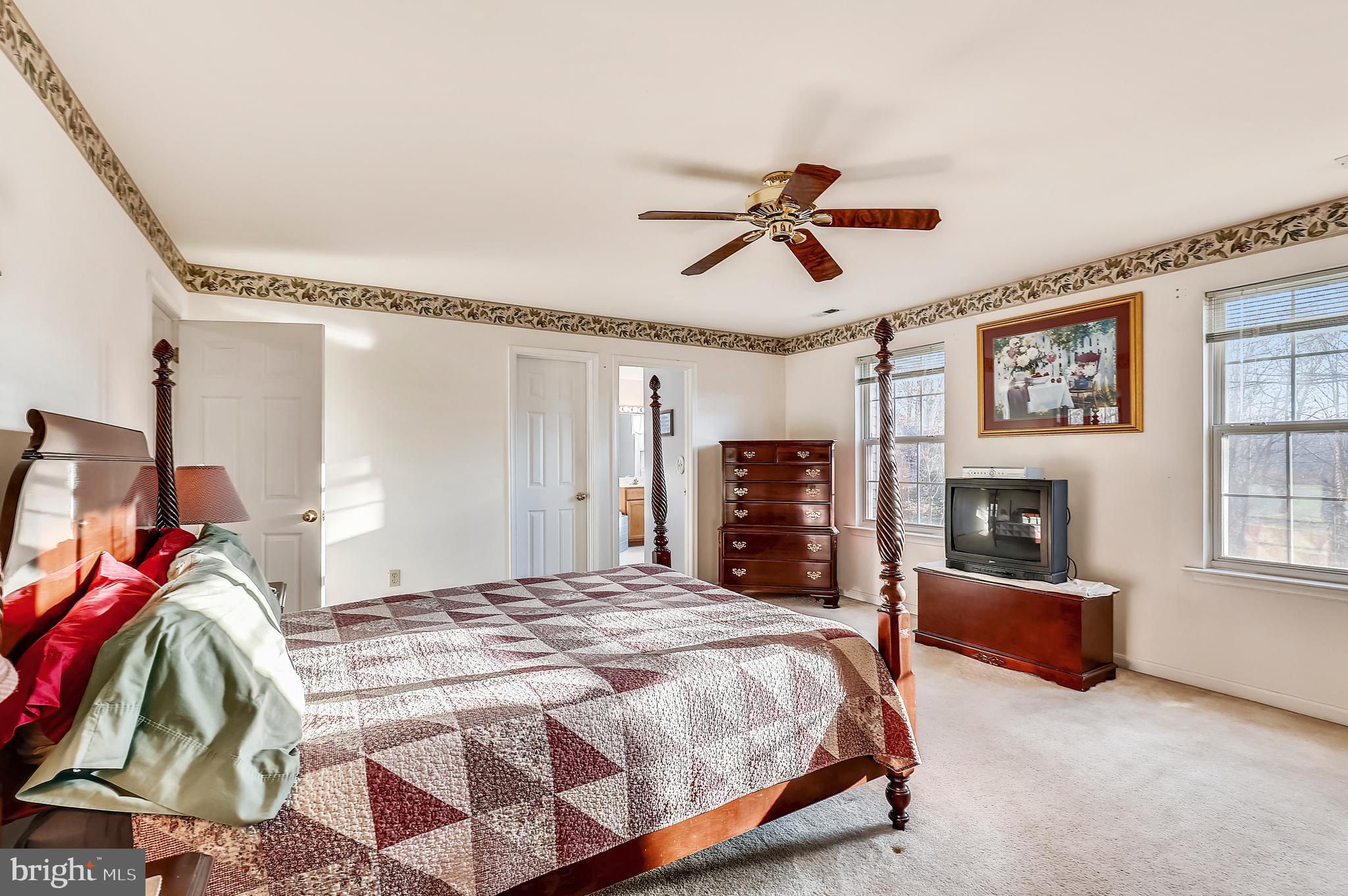 385 Ball Road St. Leonard, MD 20685 - Photo 34 of 52 Master Bedroom w/Ceiling Fan-Large WIC