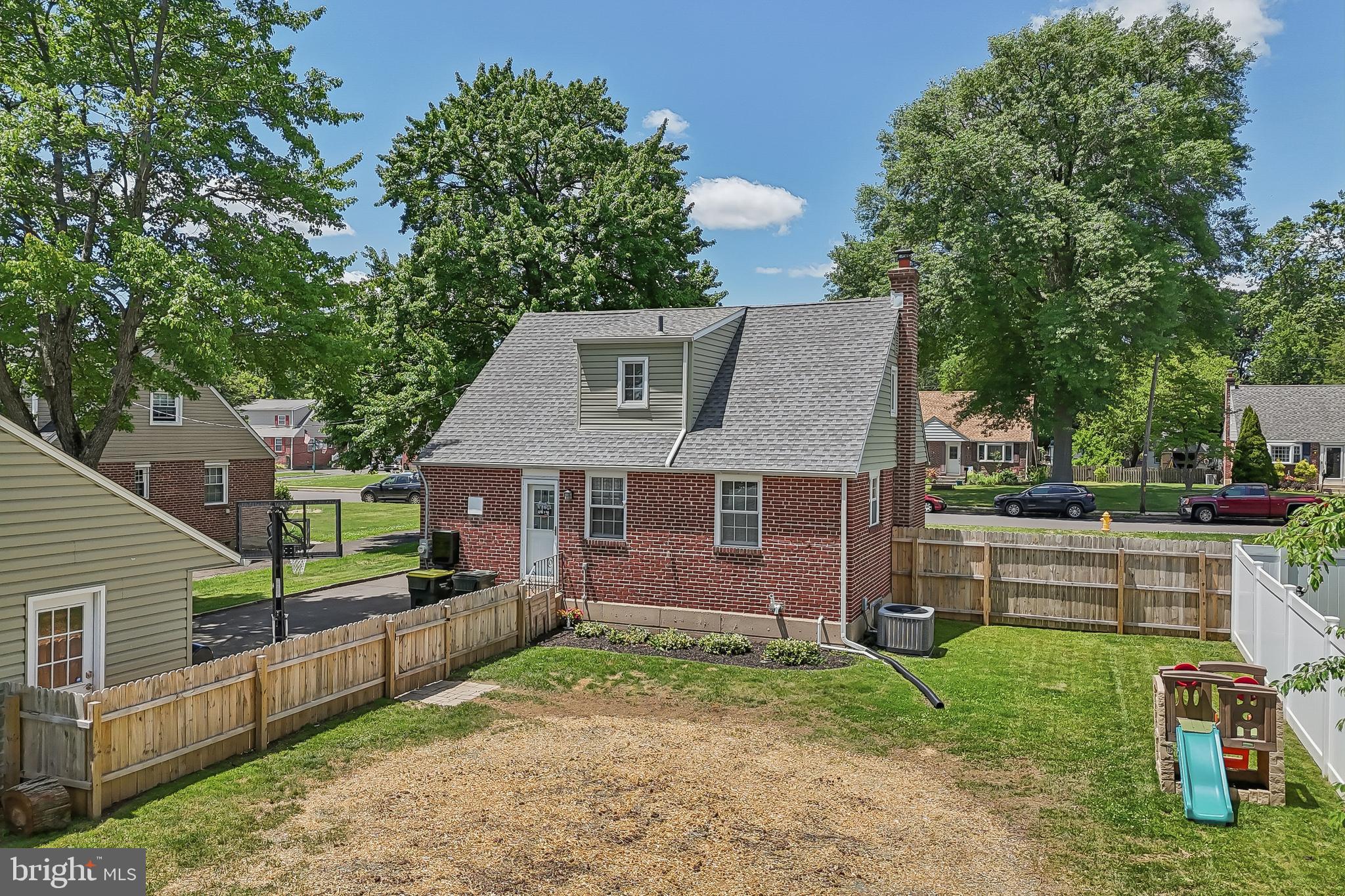 311 Hampton Road Hatboro, PA 19040 - Photo 46 of 53 Backyard, brown spot was a tree removal