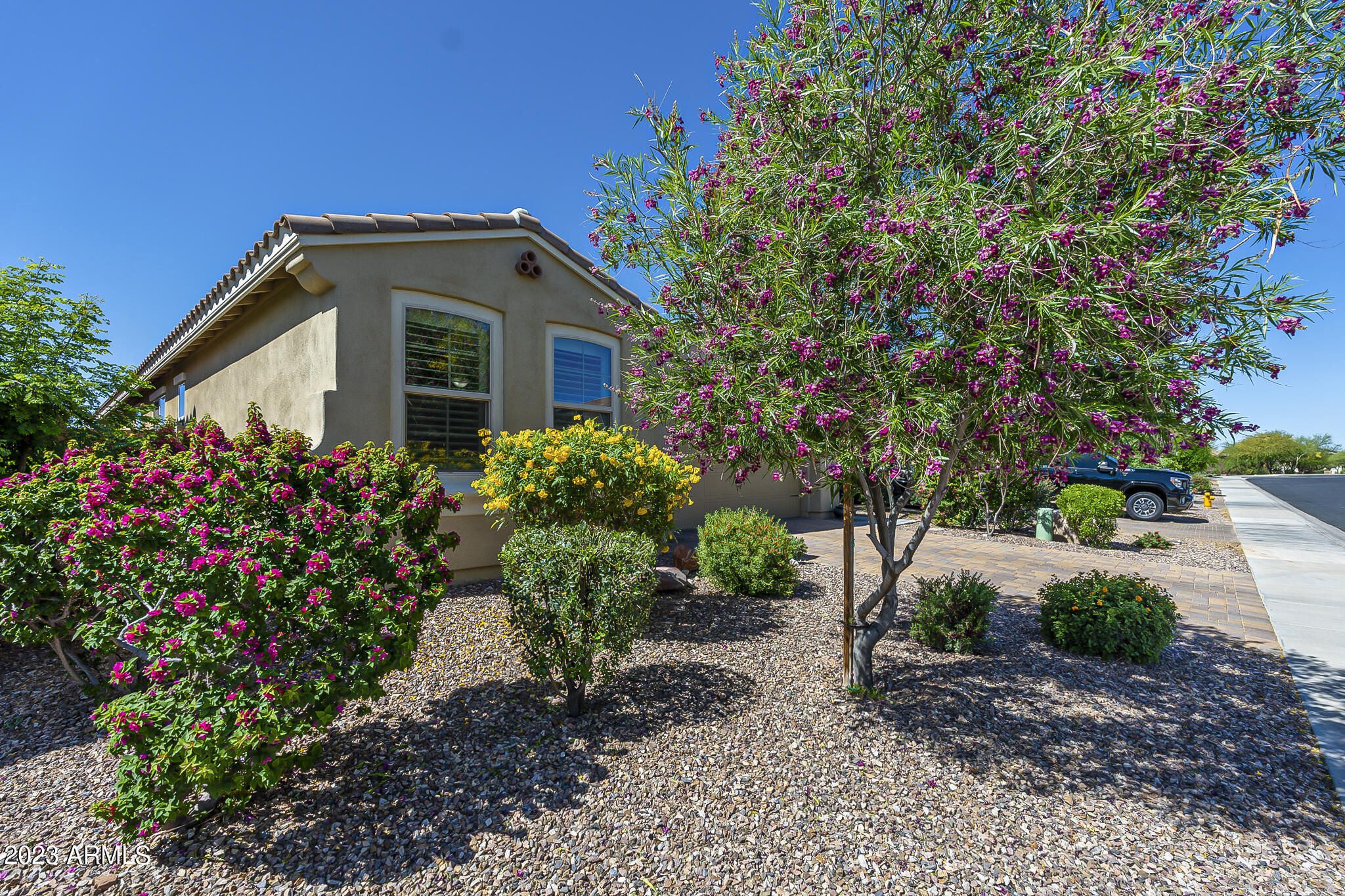 13719 West Linanthus Road Peoria, AZ 85383 - Photo 10 of 38 a front view of a house with a yard
