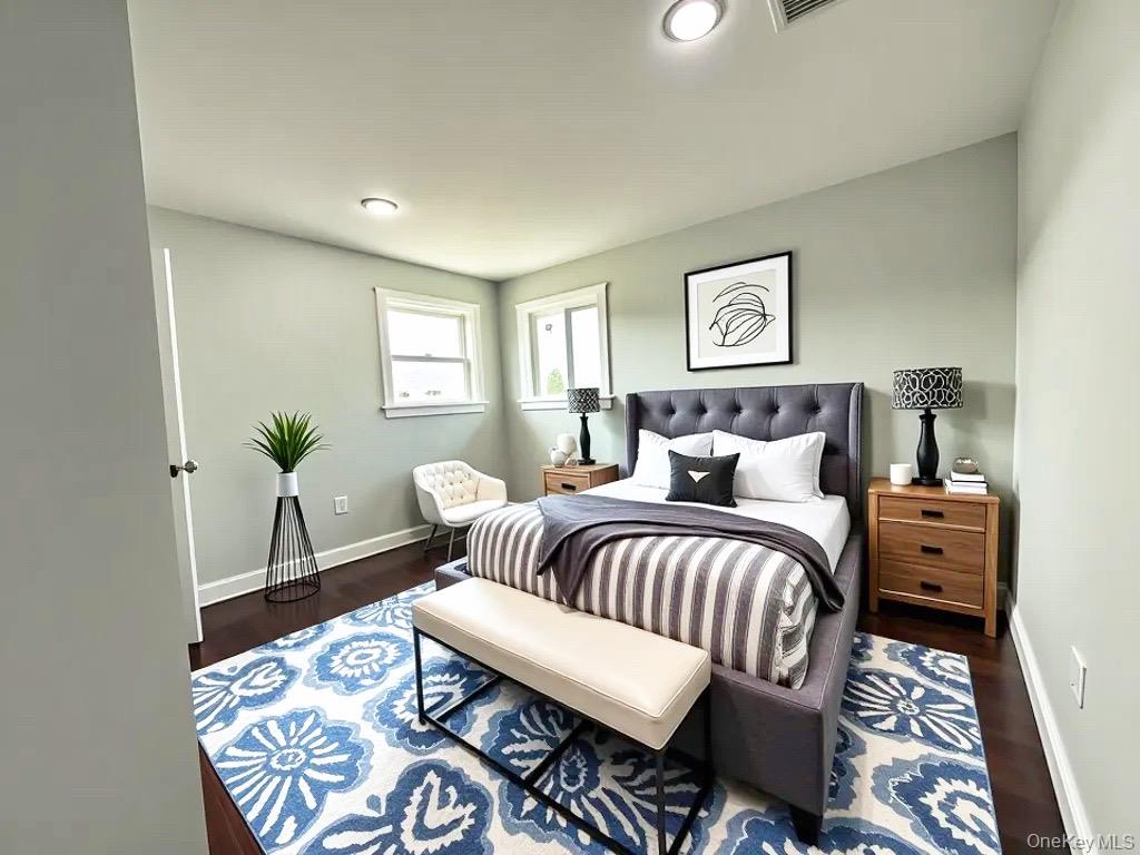 248 East Shore Road Lindenhurst, NY 11757 - Photo 34 of 46 Bedroom with dark wood finished floors and recessed lighting