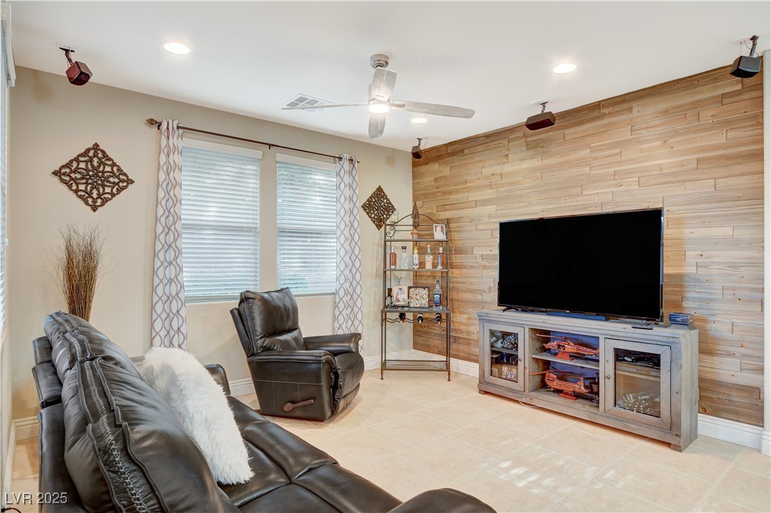 5741 Shadow Bend Drive Las Vegas, NV 89135 - Photo 23 of 78 Tiled living area featuring recessed lighting, vis