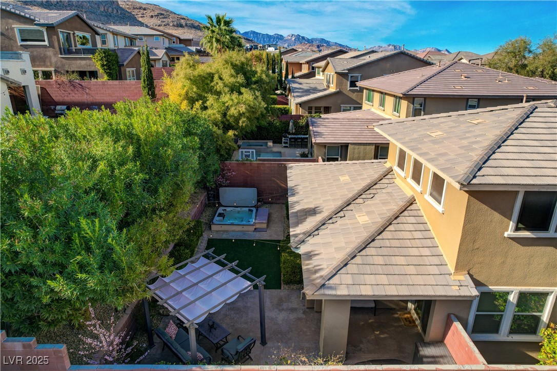5741 Shadow Bend Drive Las Vegas, NV 89135 - Photo 62 of 78 Aerial view with a residential view and a mountain