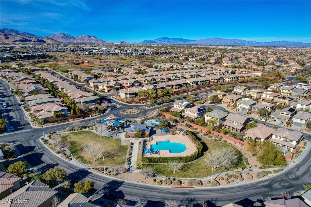 5741 Shadow Bend Drive Las Vegas, NV 89135 - Photo 66 of 78 Aerial view featuring a residential view and a mou