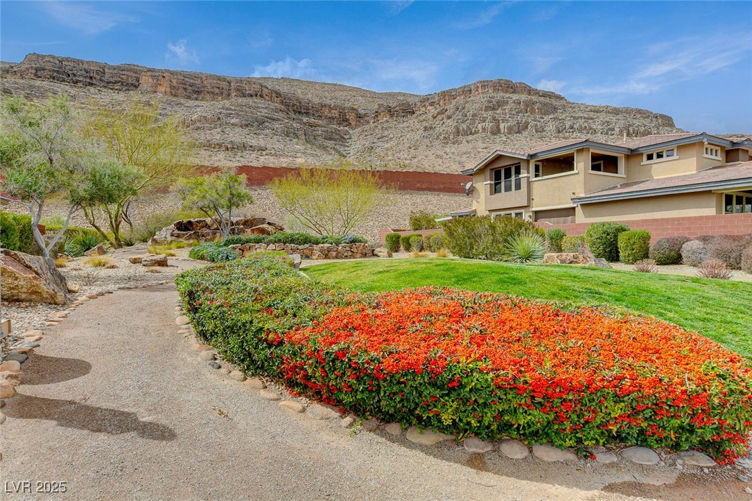 5741 Shadow Bend Drive Las Vegas, NV 89135 - Photo 75 of 78 View of yard featuring a mountain view