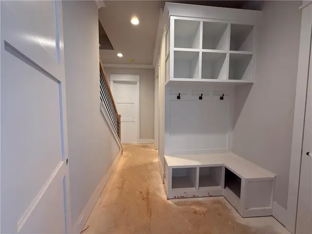 a bathroom with a sink and a shower