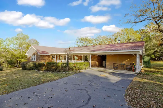 a view of a house with a patio