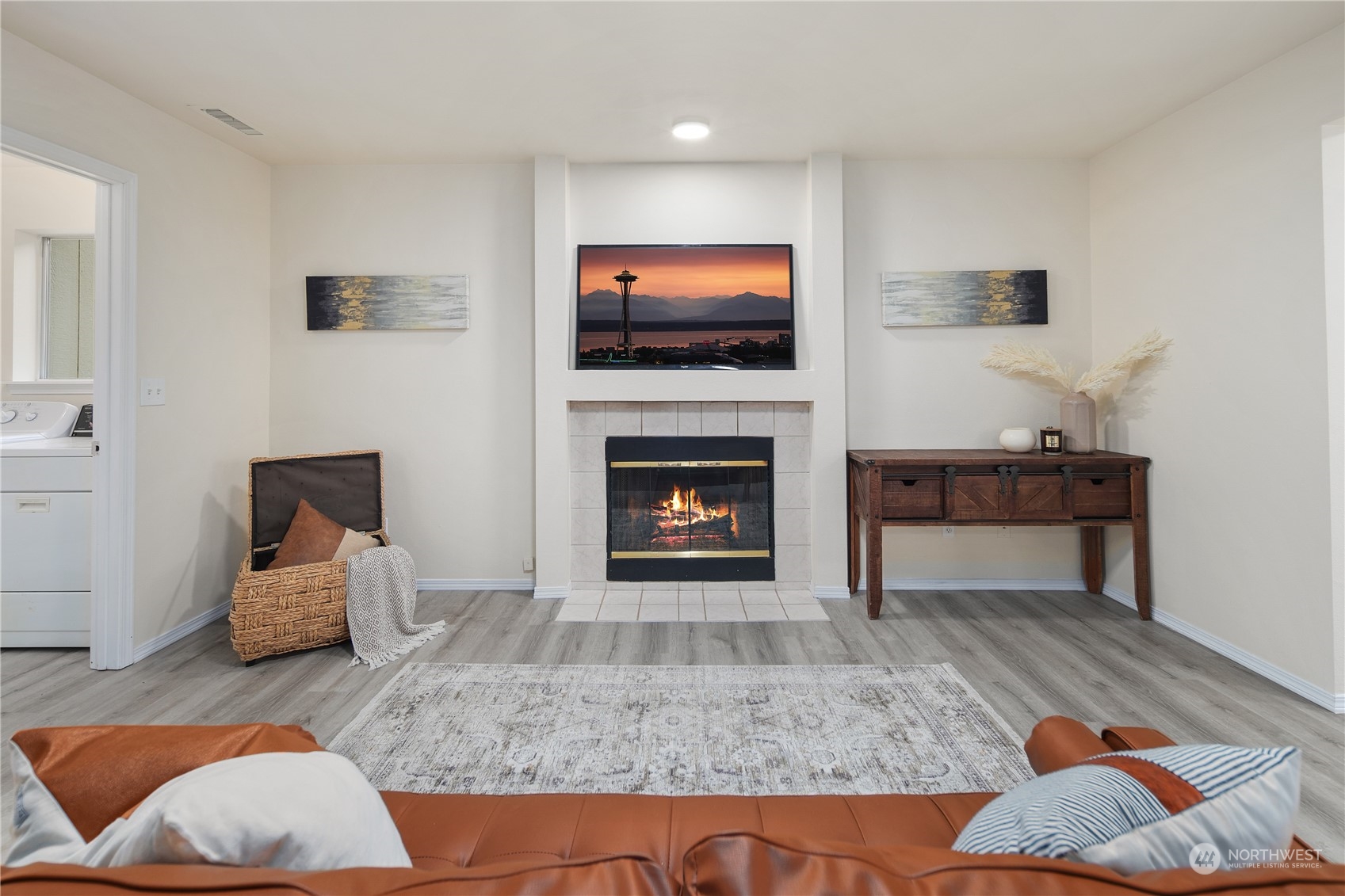26318 127th Avenue Southeast Kent, WA 98030 - Photo 8 of 40 a living room with furniture and a fireplace