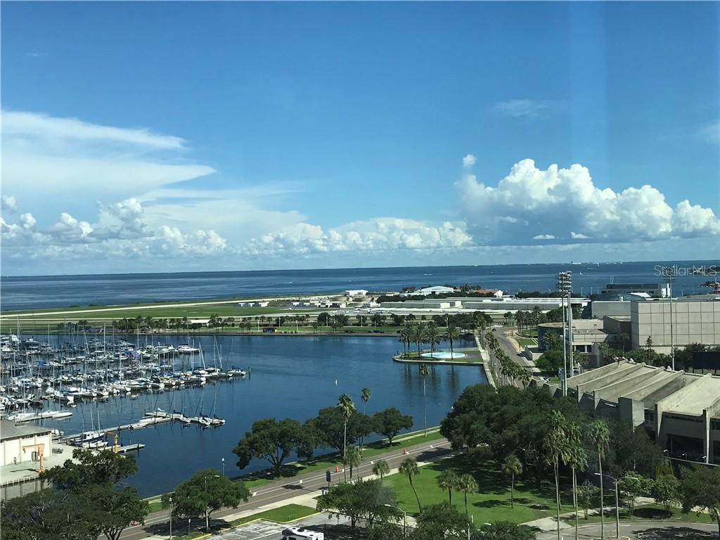 view of Tampa Bay from living area window
