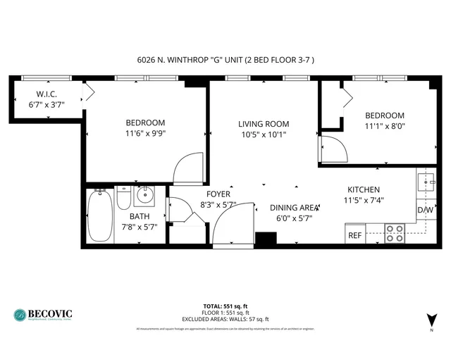 $2,067 | 6026 North Winthrop Avenue, Unit 4G, Chicago, IL 60660