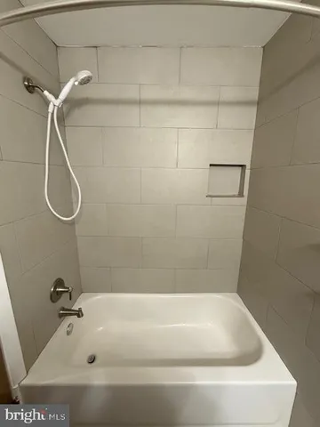 a bathroom with a bath tub and a shower