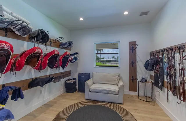 a living room with furniture and a couch