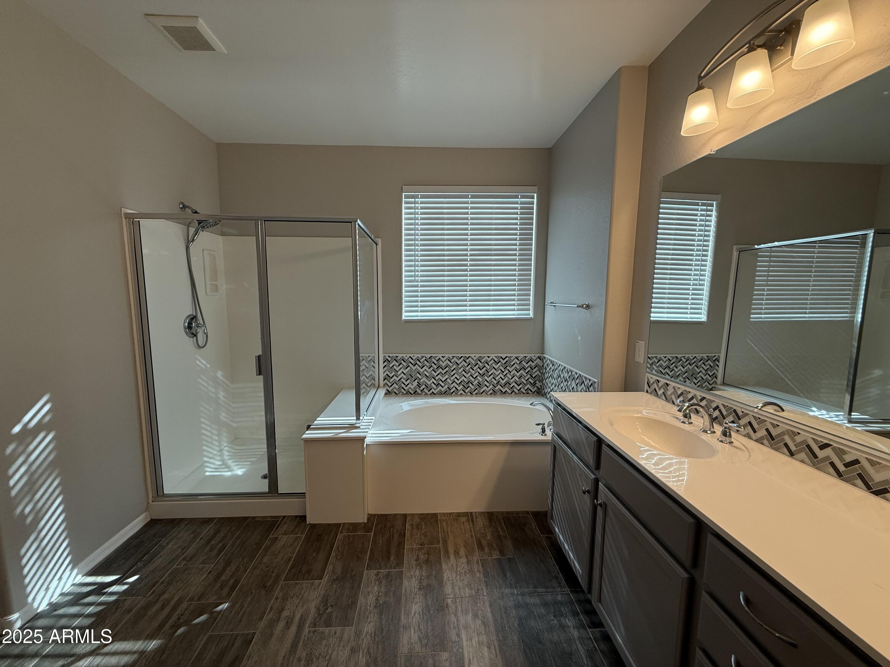 3786 East Robert Street Gilbert, AZ 85295 - Photo 18 of 22 a bathroom with a tub sink and mirror