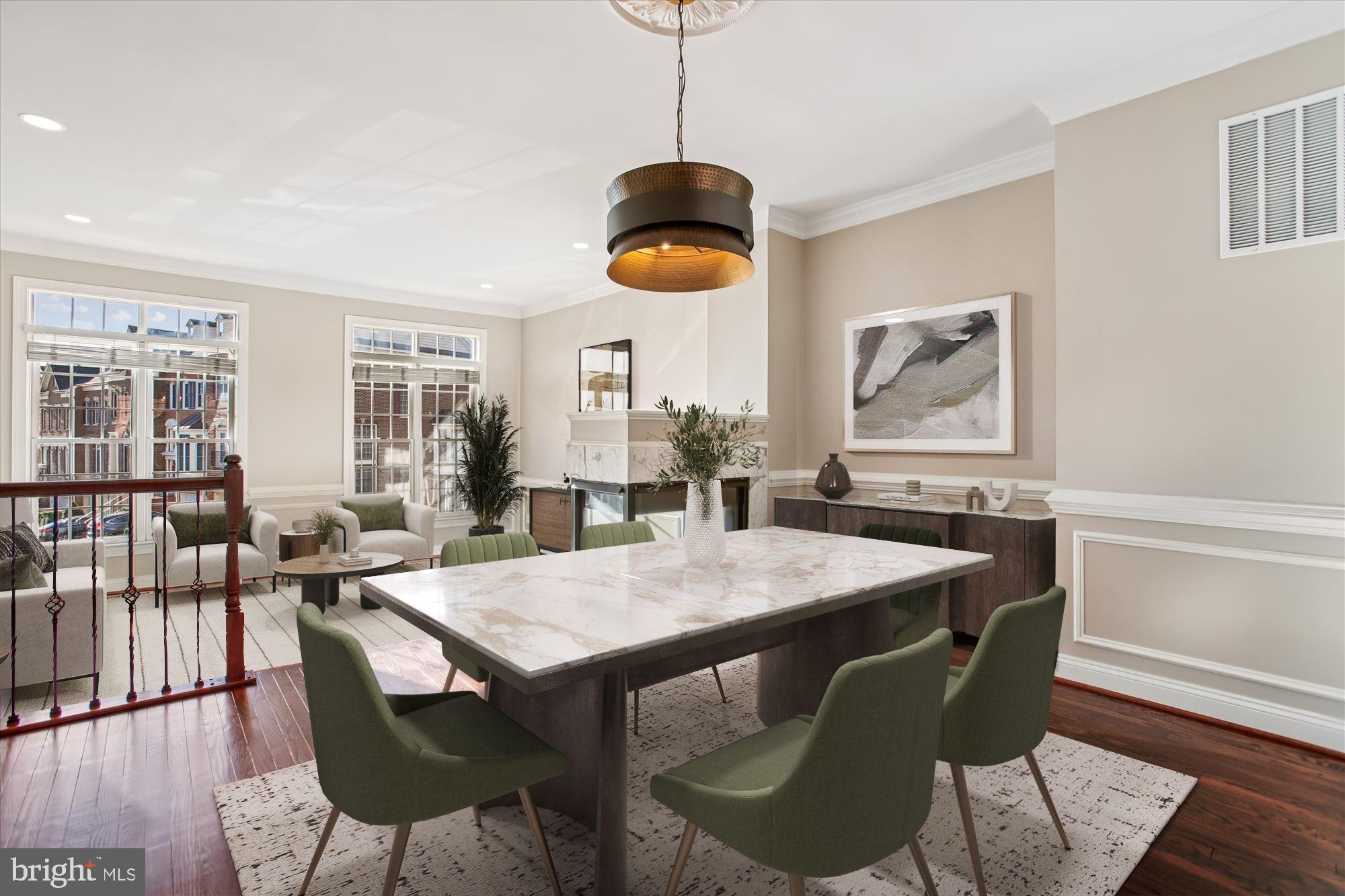 5450 Edsall Ridge Place Alexandria, VA 22312 - Photo 13 of 85 a view of a dining room with furniture window and wooden floor