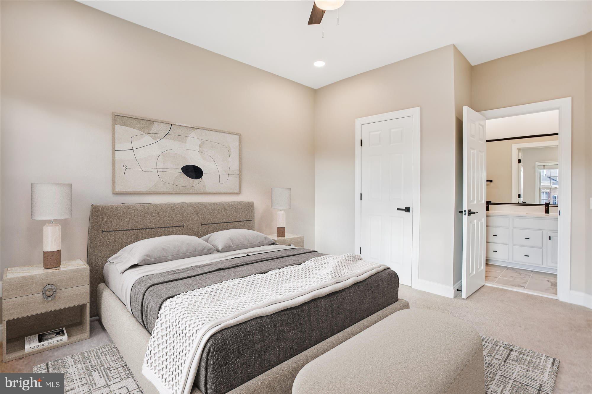 5450 Edsall Ridge Place Alexandria, VA 22312 - Photo 34 of 85 a bedroom with a bed and a painting on the wall