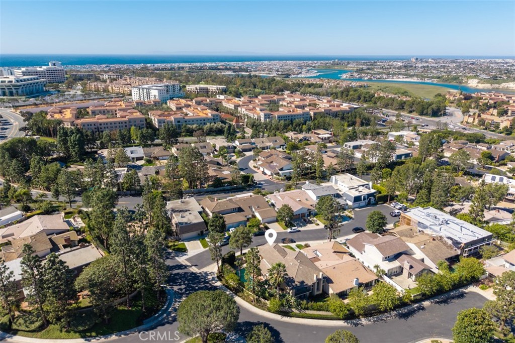 10 Rue Valbonne Newport Beach, CA 92660 - Photo 62 of 66 an aerial view of a city with lots of residential buildings
