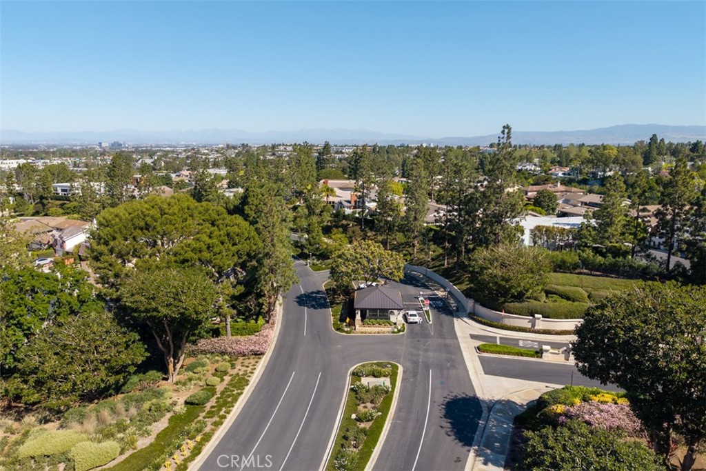 10 Rue Valbonne Newport Beach, CA 92660 - Photo 63 of 66 an aerial view of a house with a garden