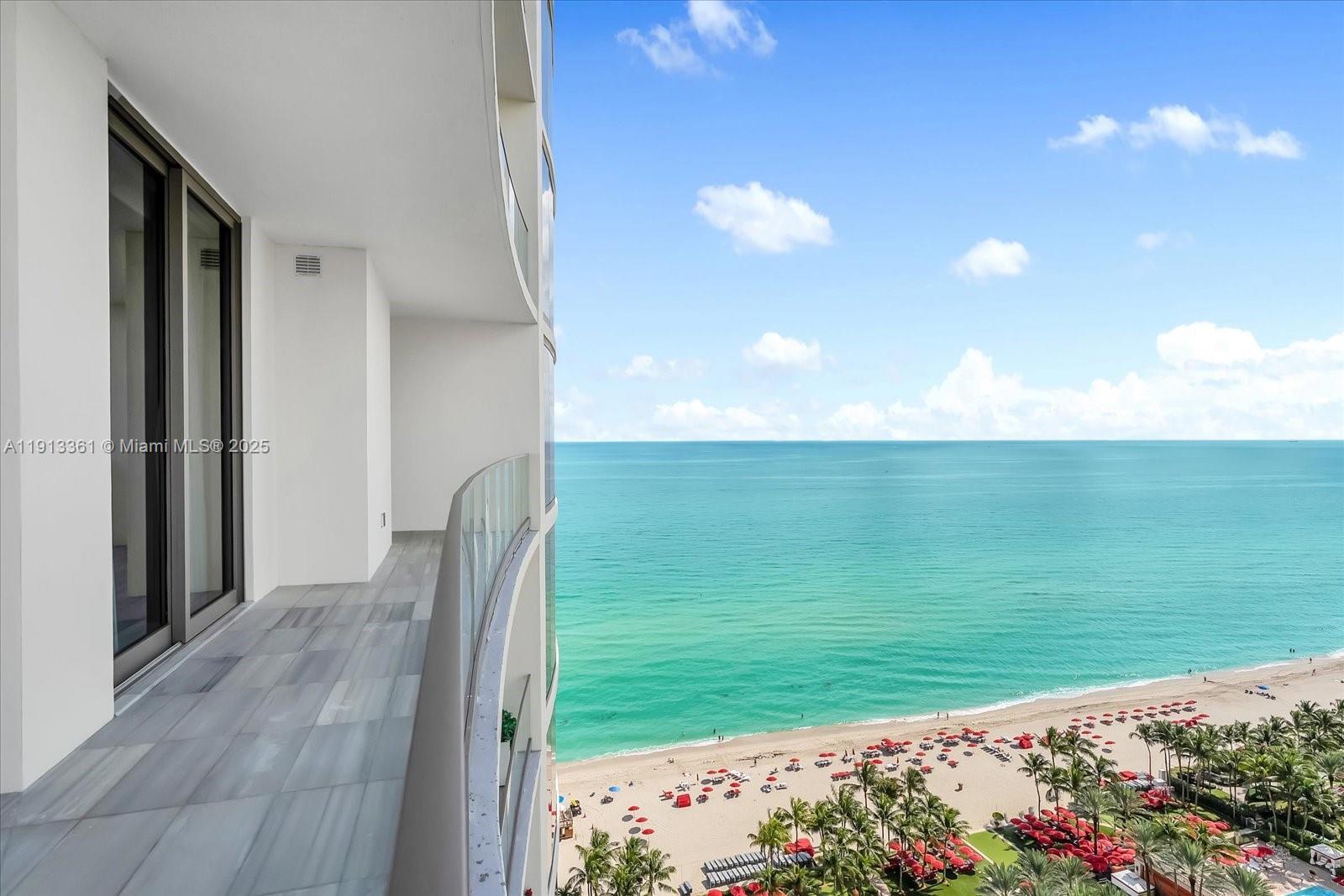 17901 Collins Avenue, Unit 2004 Sunny Isles Beach, FL 33160 - Photo 17 of 55 a view of an ocean from a balcony