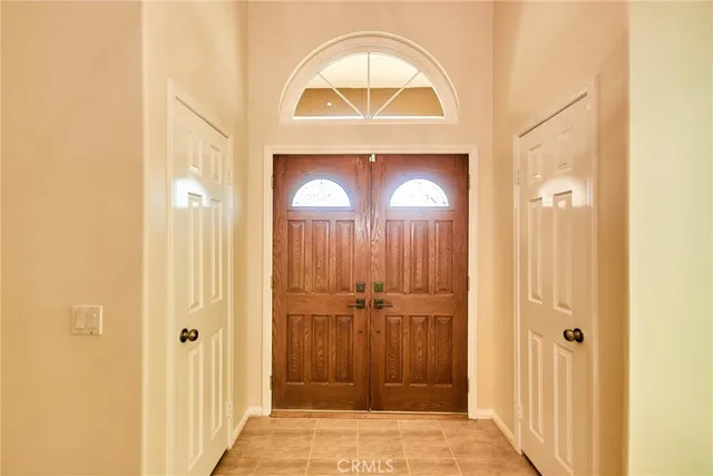 a view of a living room and bathroom