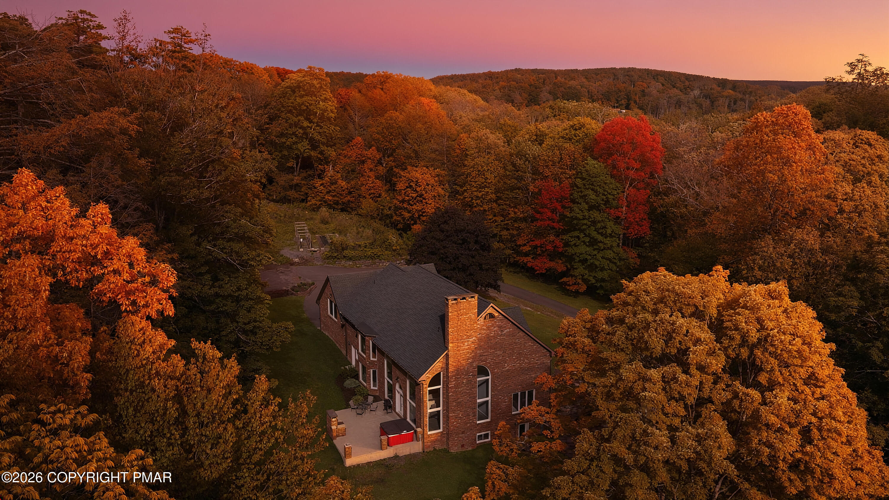 1117 Red Fox Road East Stroudsburg, PA 18301 - Photo 53 of 61 053_House in the Fall at Sunset