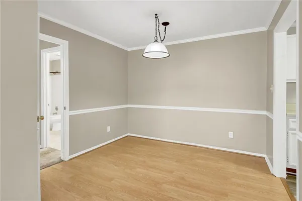 a view of a room with an empty space