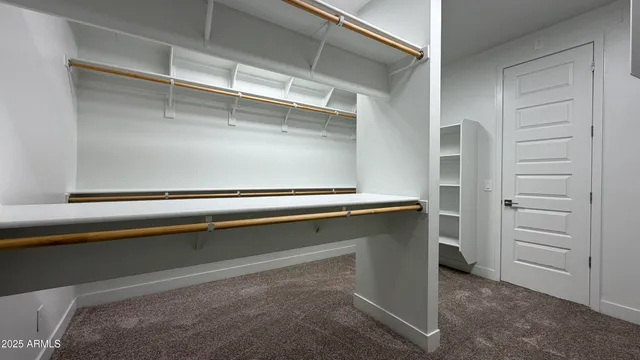 a close view of closet