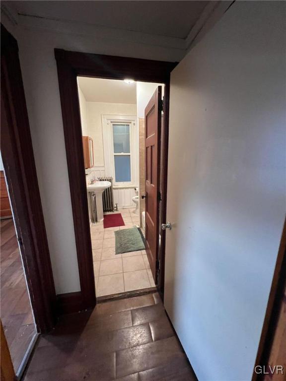 58 South Broad Street, Unit 2 Nazareth, PA 18064 - Photo 8 of 8 a view of a hallway view with wooden floor and staircase