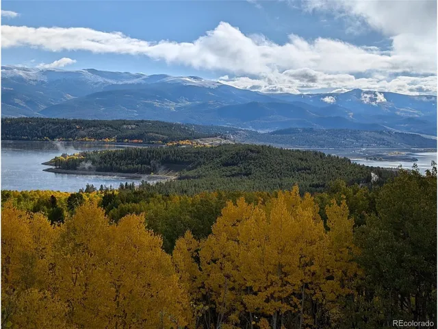 a view of lake with mountain