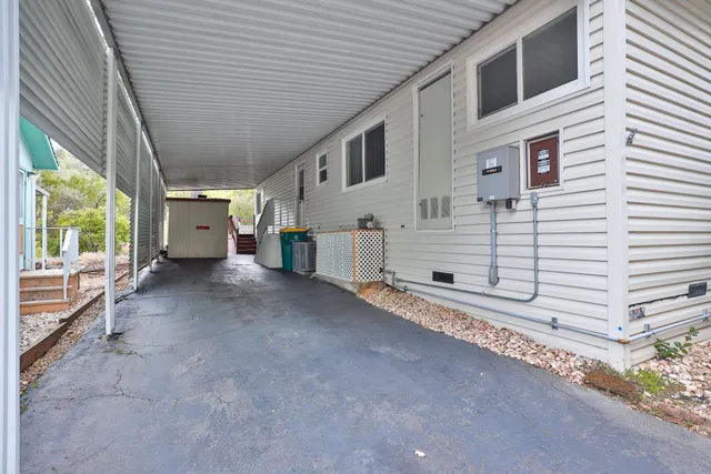 a view of a house with a street