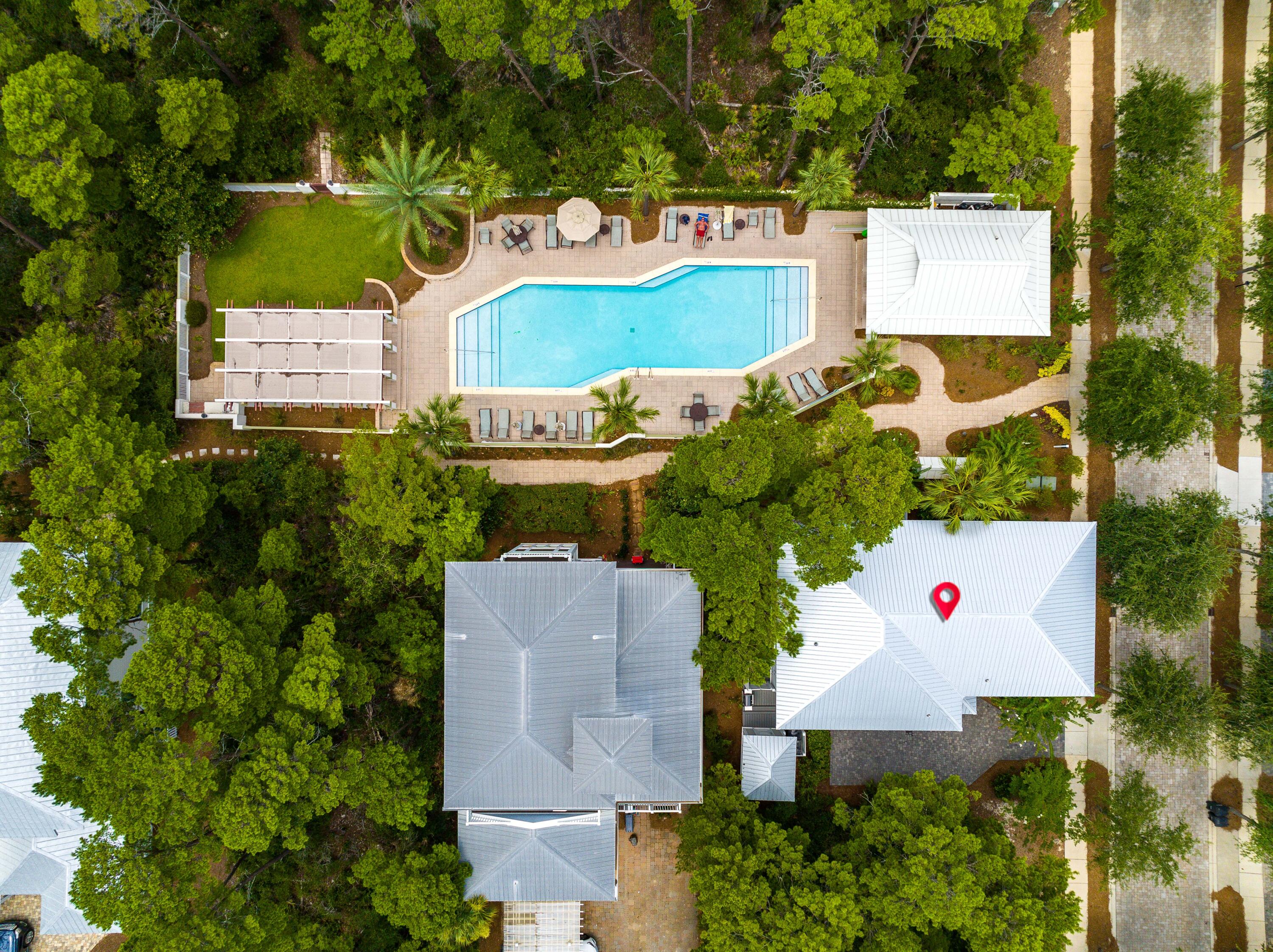 21 Hiker Street Santa Rosa Beach, FL 32459 - Photo 3 of 48 21 Hiker St Aerial Marked-1