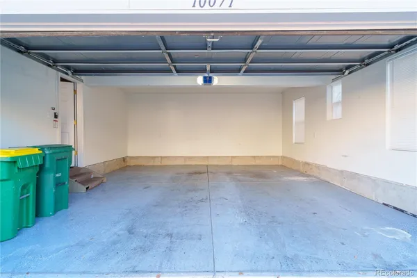 a view of a garage