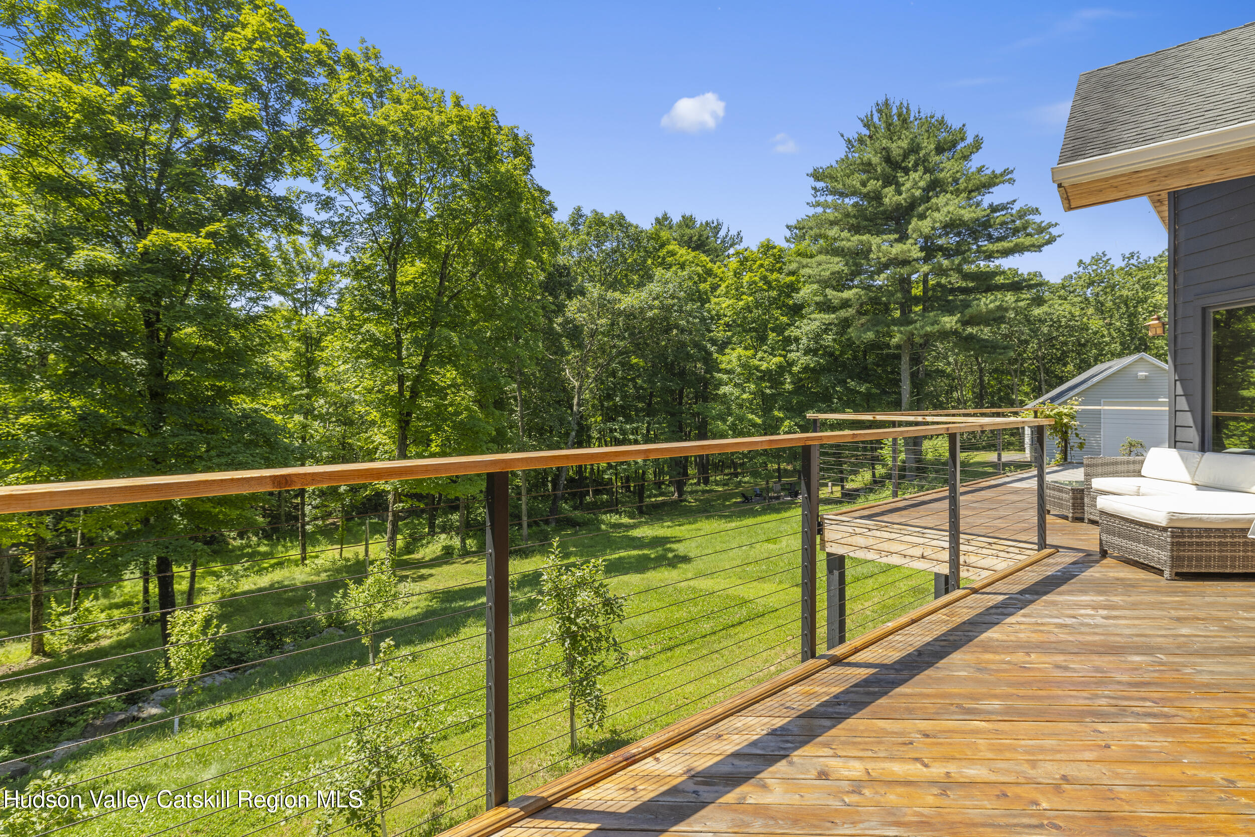 592 Swartekill Road Esopus, NY 12561 - Photo 22 of 38 a view of balcony with wooden floor and fence
