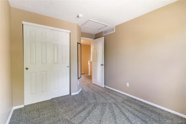 a view of a big room with closet and wooden floor