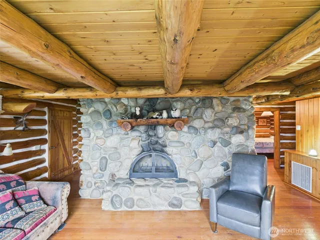 a view of a chairs and table in a patio