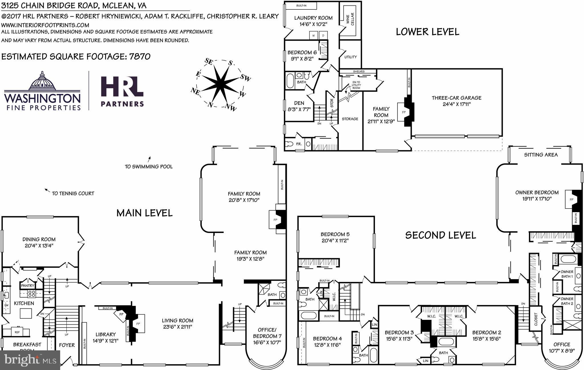 3125 Chain Bridge Road Northwest Washington, DC 20016 - Photo 12 of 12 Floor Plans
