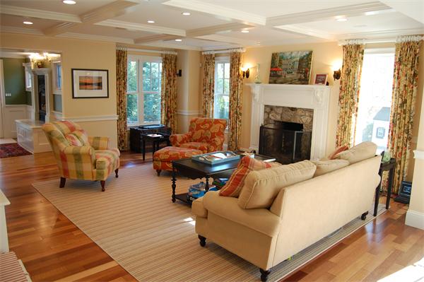 692 Boston Post Road Weston, MA 02493 - Photo 3 of 8 a living room with furniture and a fireplace