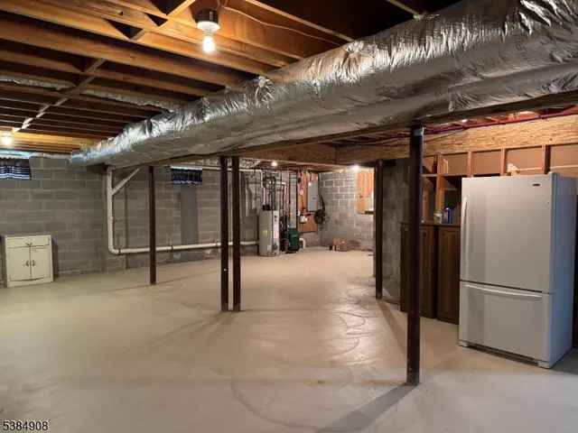 a view of a room with refrigerator