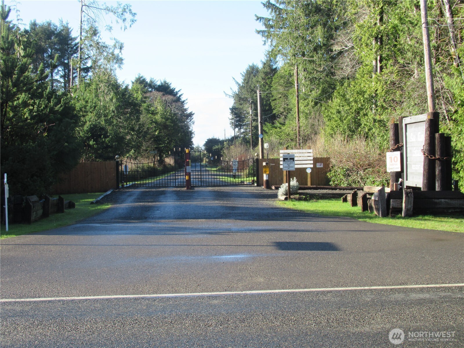 a view of street with houses